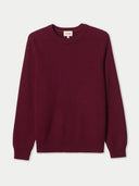 Men's Ribbed Cashmere Jumper | GOBI UK #color_wine-red