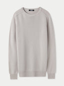 Men's Mouliné Crew-Neck Cashmere Jumper ChateauGrey - Gobi Cashmere #color_chateau-gray