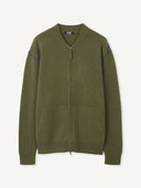 Men’s Cashmere Jacket with Zip Green - Gobi Cashmere #color_capulet-olive