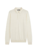 Men's Cashmere Silk Polo Marshmallow - Gobi Cashmere #color_marshmallow