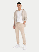 Men's Cashmere Jogger in Beige — Gobi Cashmere #color_beige