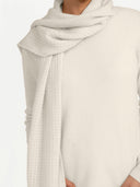 Unisex Organic Cashmere Scarf Off White - Gobi Cashmere #color_off-white