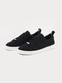 Unisex Cashmere Low Ankle Sneakers in Black | GOBI UK #color_black