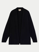 Cashmere Open-Front Cardigan Black - Gobi Cashmere #color_black