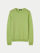 Women's Basic Cashmere Crew Neck Jumper Jade lime - Gobi Cashmere #color_jade-green