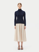 Women’s Cashmere Turtleneck Jumper Navy | GOBI UK #color_navy