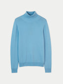 Women's Cashmere Classic Turtleneck Azure Blue - Gobi Cashmere #color_azure-blue