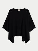 Timeless Knitted Poncho Black - Gobi Cashmere #color_black