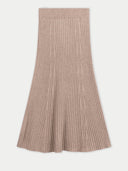 Women's Calf-Length Cashmere Skirt | GOBI UK #color_warm-grey