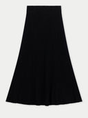 Women's Calf-Length Cashmere Skirt | GOBI UK #color_black