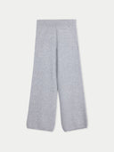 Women's Wide-Leg Ajour Knit Cashmere Trousers | GOBI UK #color_light-gray