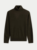 Timeless Cashmere Roll neck Jumper Capulet Olive - Gobi Cashmere #color_olive-green