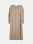 Women’s Cashmere Side-Slit Maxi Dress | GOBI UK #color_taupe