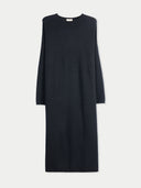 Long Cashmere Jumper Dress | GOBI UK #color_black
