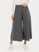 Women's Cashmere 3D Wide Pants Neutral Gray - Gobi Cashmere #color_neutral-gray