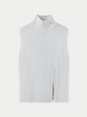 Women's Cut-Out Cashmere Vest Gray- Gobi Cashmere #color_silver-birch