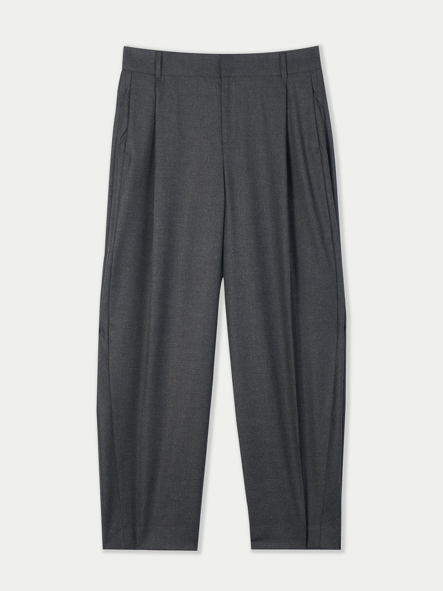 Barrel-Leg Cashmere Trousers