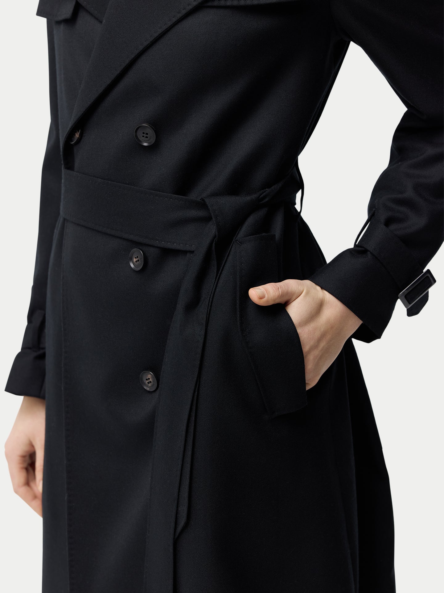Double Breasted Cashmere Trench Coat