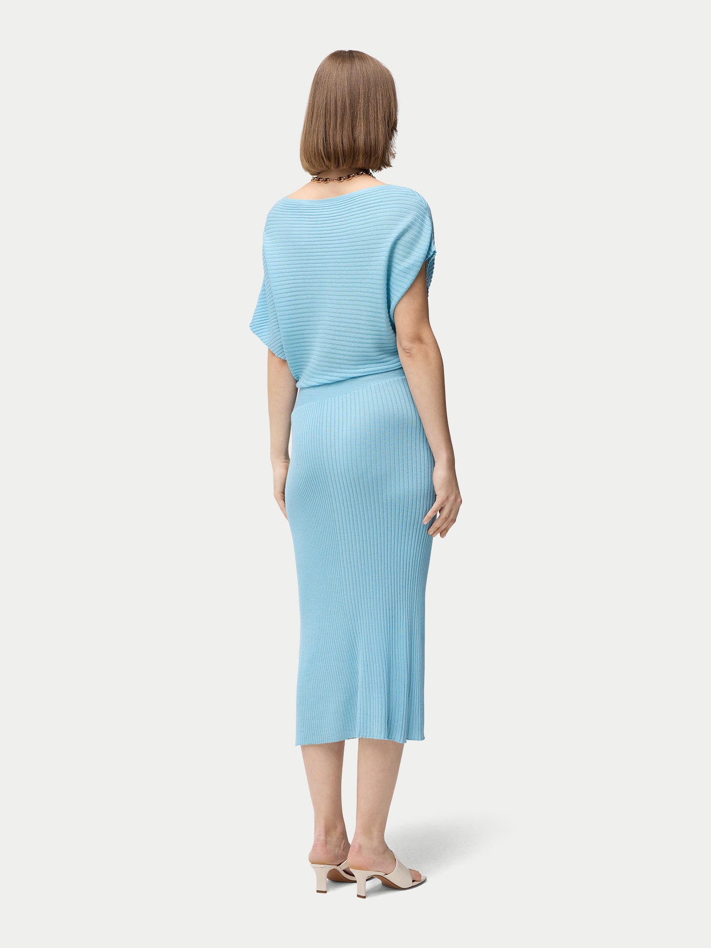 Cashmere Asymmetric Silk Dress