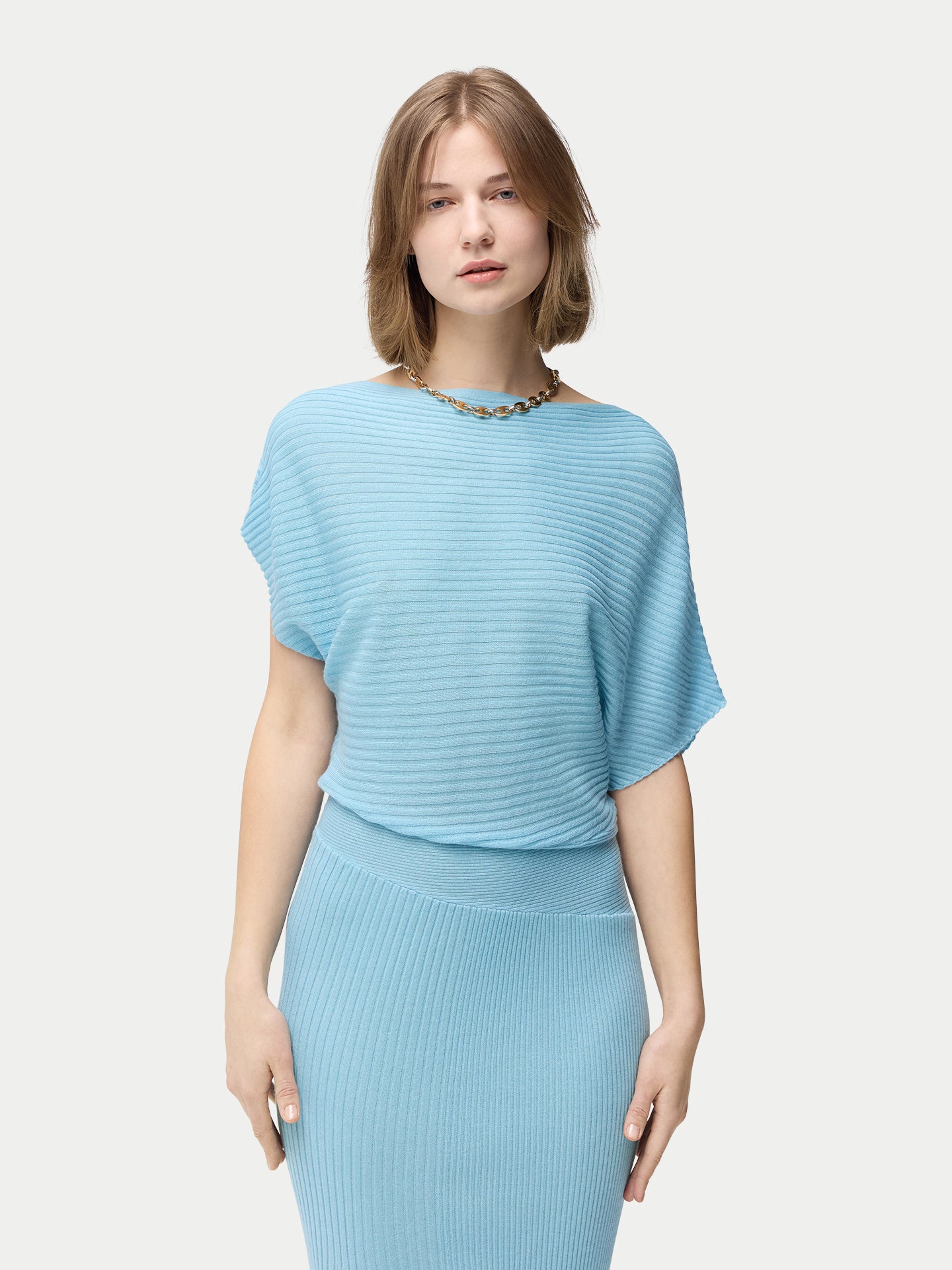 Cashmere Asymmetric Silk Dress