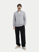 Essential Full-Zip Cashmere Cardigan Light Grey - Gobi Cashmere #color_urban-silver