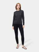 Women's Silk Cashmere Leggings Black - Gobi Cashmere #color_black