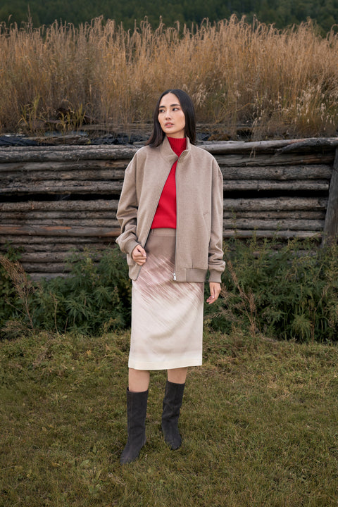 Women's Timeless Cashmere Roll Neck Jumper, editorial photo