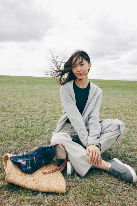 Cashmere Low-Top Trainers, editorial photo