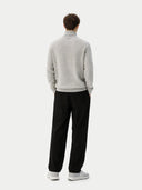 Essential Roll neck Cashmere Jumper in Dawn Blue — Gobi Cashmere #color_blue