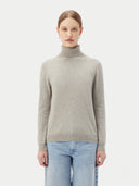 Essential Cashmere Roll neck Jumper in Dawn Blue — Gobi Cashmere #color_blue