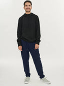 Men's Cashmere Hoodie Black - Gobi Cashmere #color_black