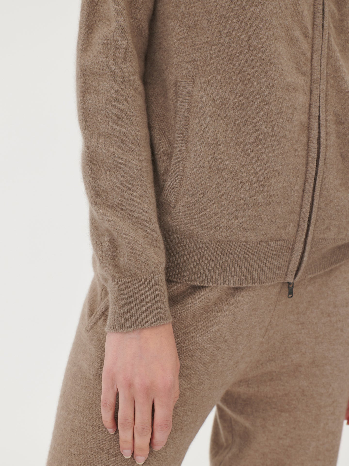 Women's Cashmere Cardigan Taupe - Gobi Cashmere