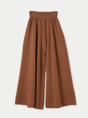 Women's Cashmere 3D Wide Pants Camel - Gobi Cashmere #color_tobacco-brown