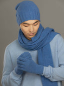 Men's Cashmere Gloves Blue - Gobi Cashmere #color_blue