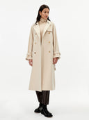 Women’s Cashmere Trench Coat in Beige | GOBI UK #color_beige