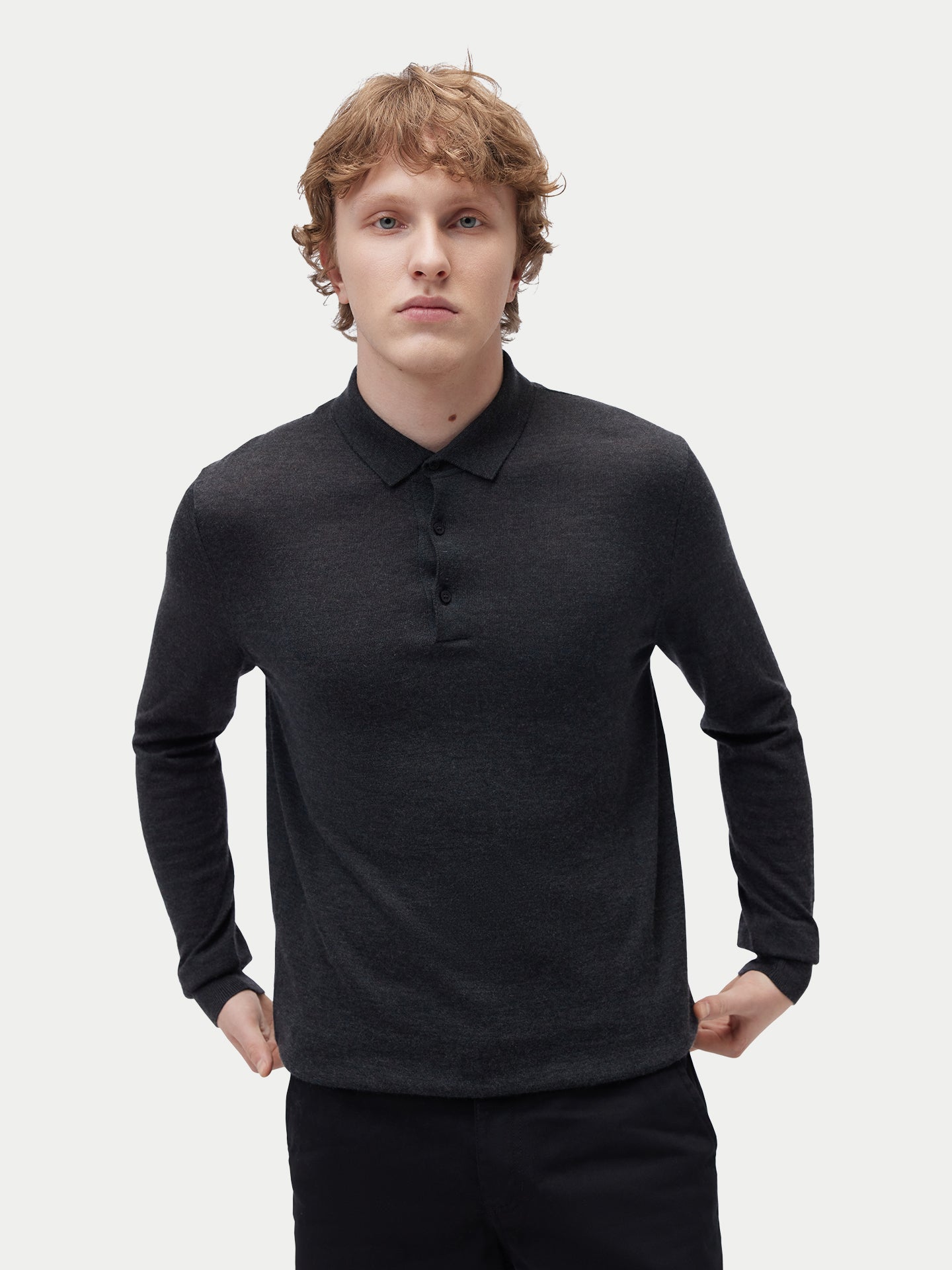 Men's Cashmere Silk Polo