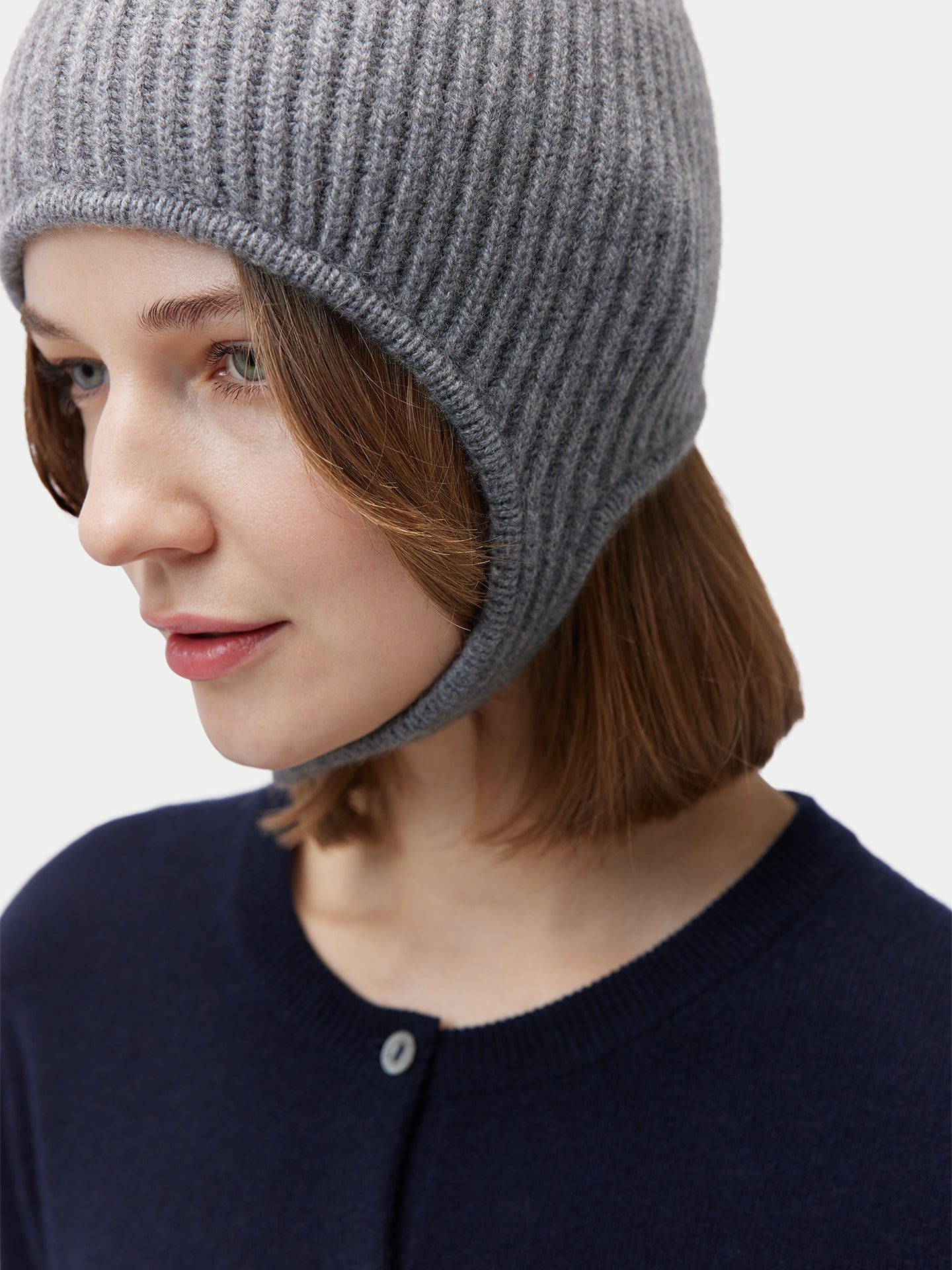 Cashmere Knitted Aviator Cap