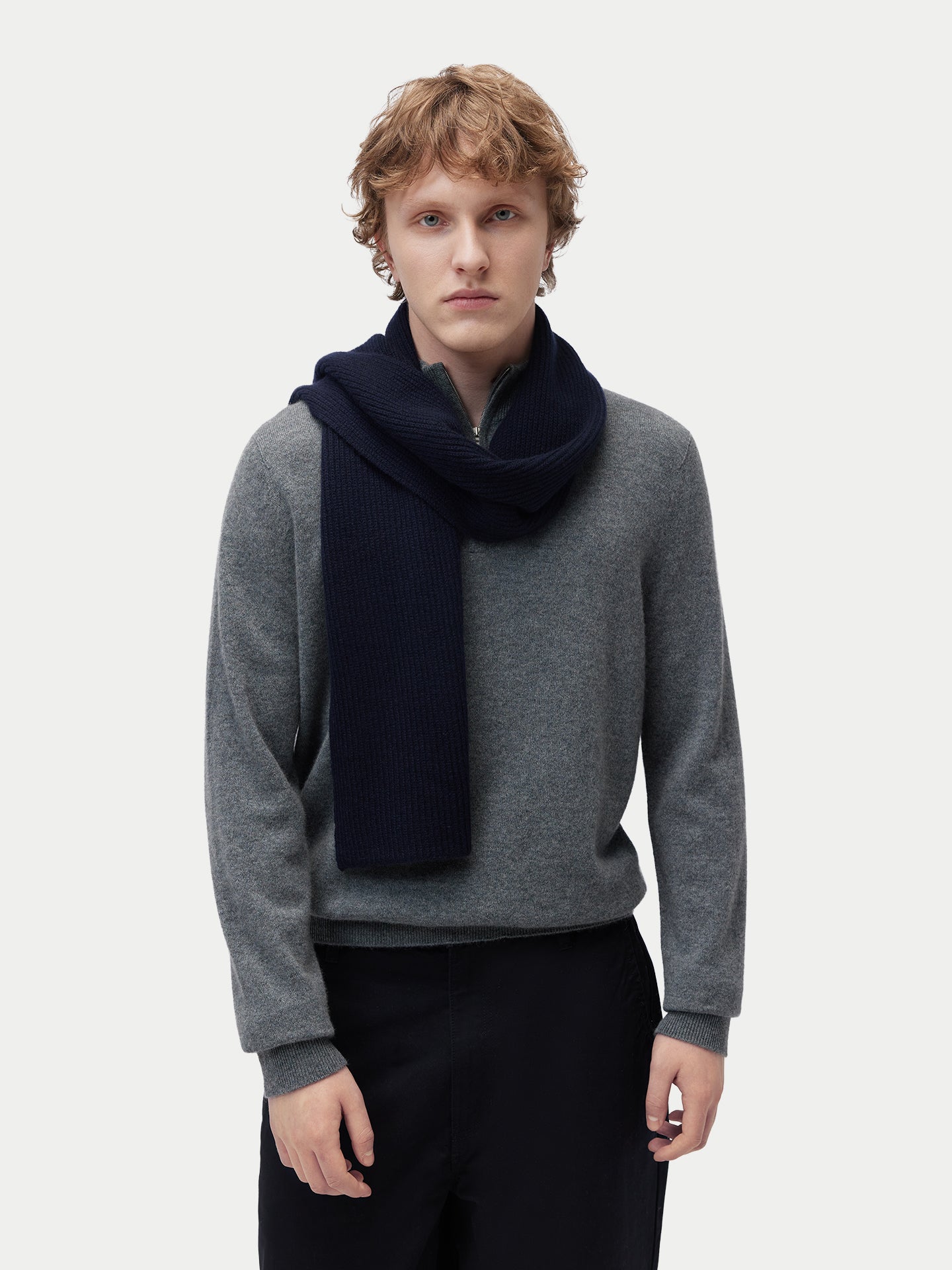 Cashmere Fisherman Knit Scarf