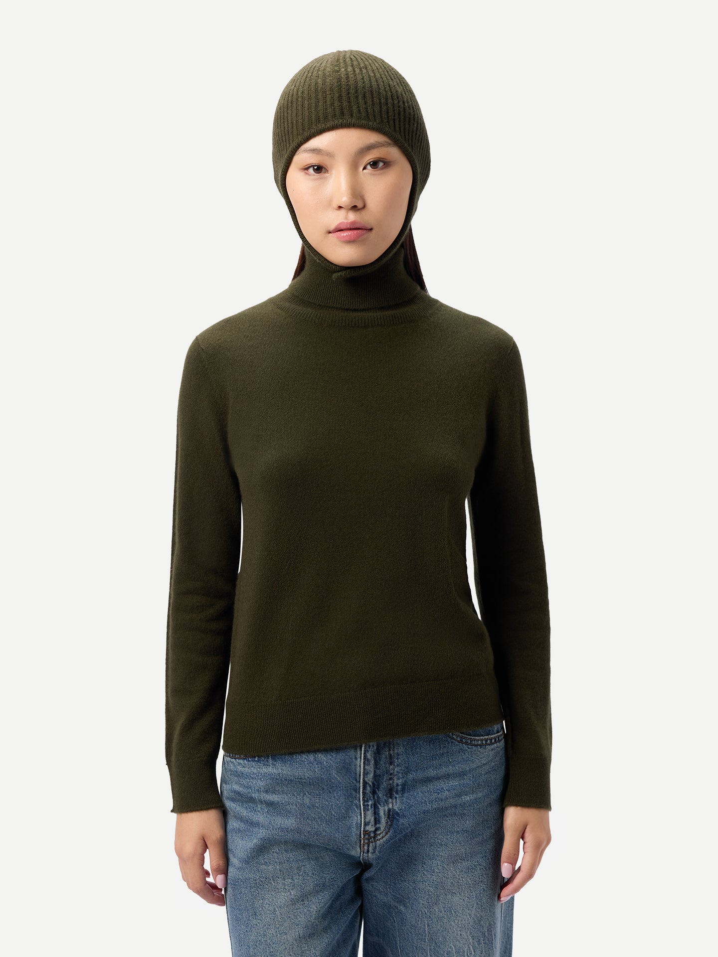 Cashmere Knitted Aviator Cap