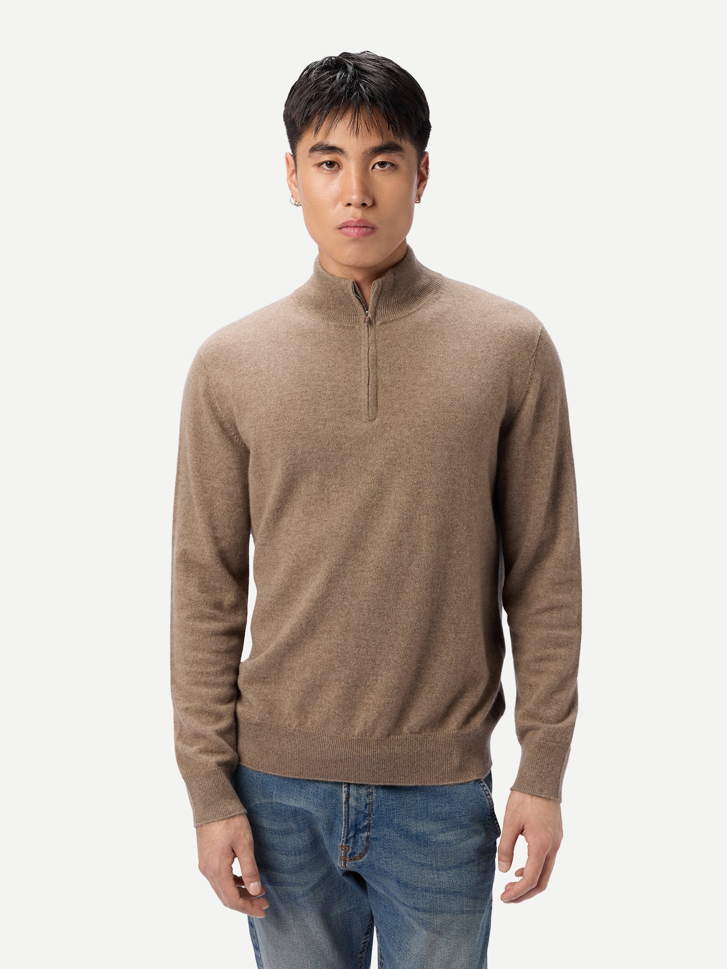 Timeless Organic Half-Zip Cashmere Jumper