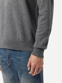 Men's Classic Half-Zip Cashmere Jumper Gray | GOBI UK