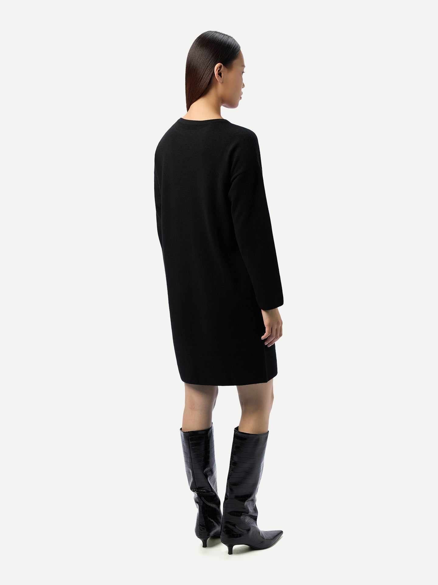 Seamless Crewneck Cashmere Dress