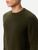 Timeless Crewneck Cashmere Jumper Capulet Olive - Gobi Cashmere #color_capulet-olive