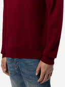 Men's Classic Half-Zip Cashmere Jumper Red | GOBI UK #color_bordeaux