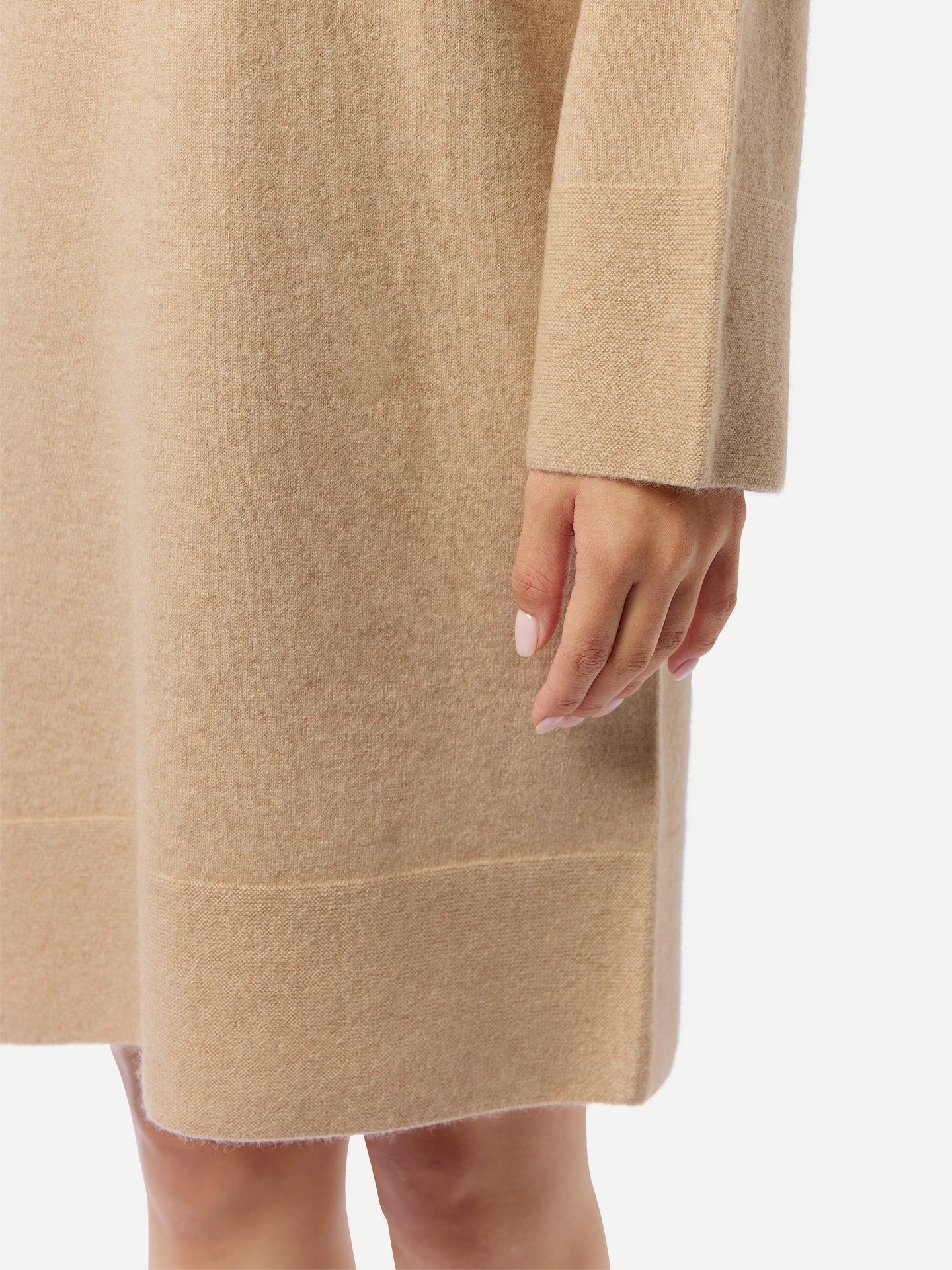 Organic Colour Seamless Crewneck Cashmere Dress
