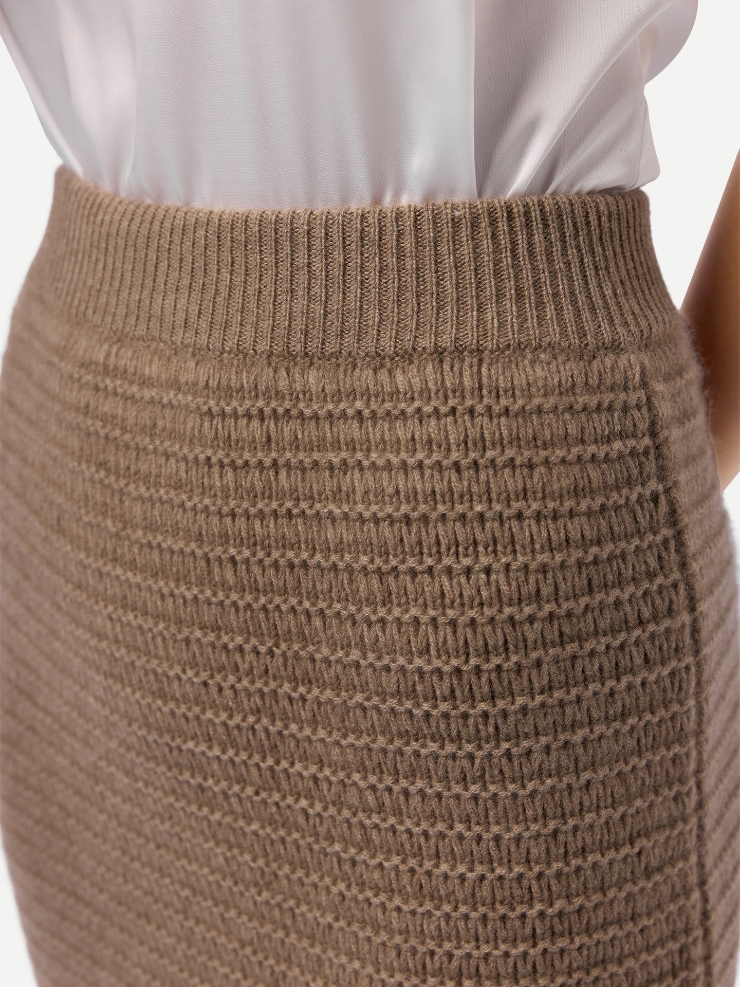 Organic Colour Cashmere Sheath Skirt
