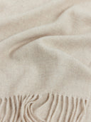 Organic Color Cashmere Fringed Scarf Warm Grey - Gobi Cashmere