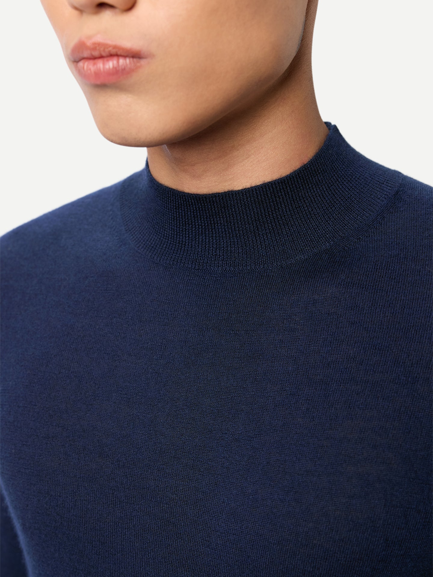 Men Cashmere Silk High Neck  Jumper