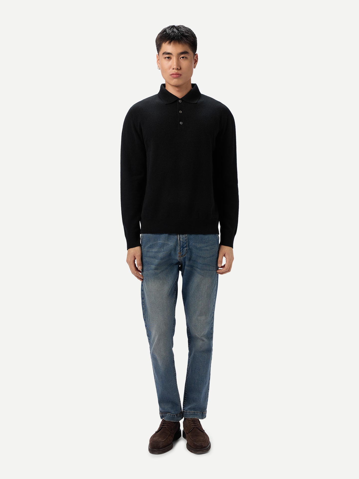 Timeless Cashmere Polo Jumper