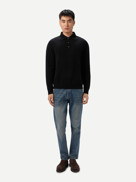 Timeless Cashmere Polo Jumper